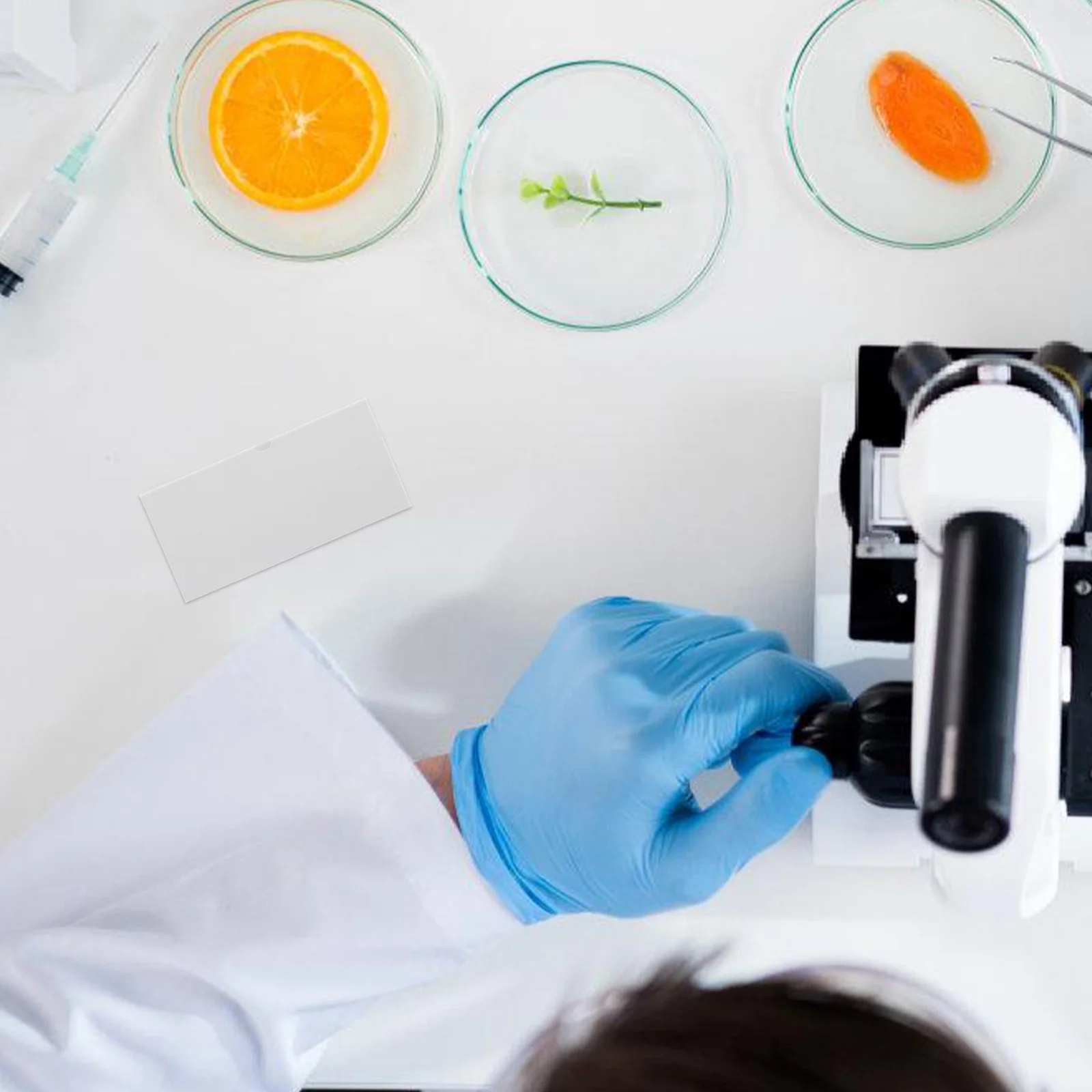 

100Pcs Glass Microscope Slides Transparent Material Clear Results Long Term Use Laboratory Slides for Microscope