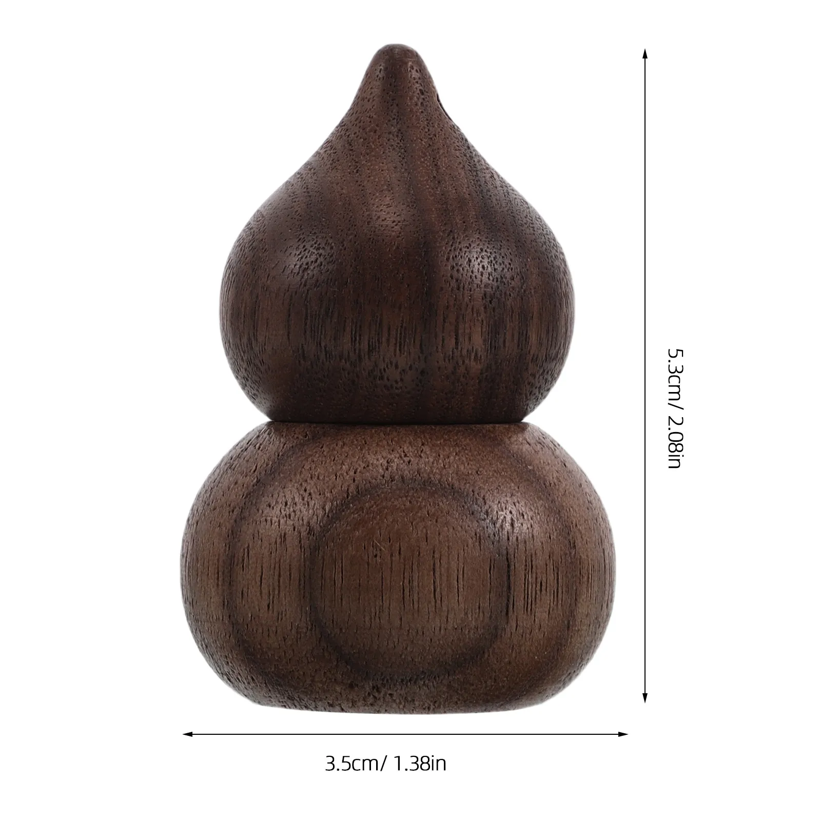 2Ml Gourd Shape Wood Essential Oil Roller Bottle Black Walnut Refillable Leakproof Aromatherapy Container Travel Size Roll on view 4