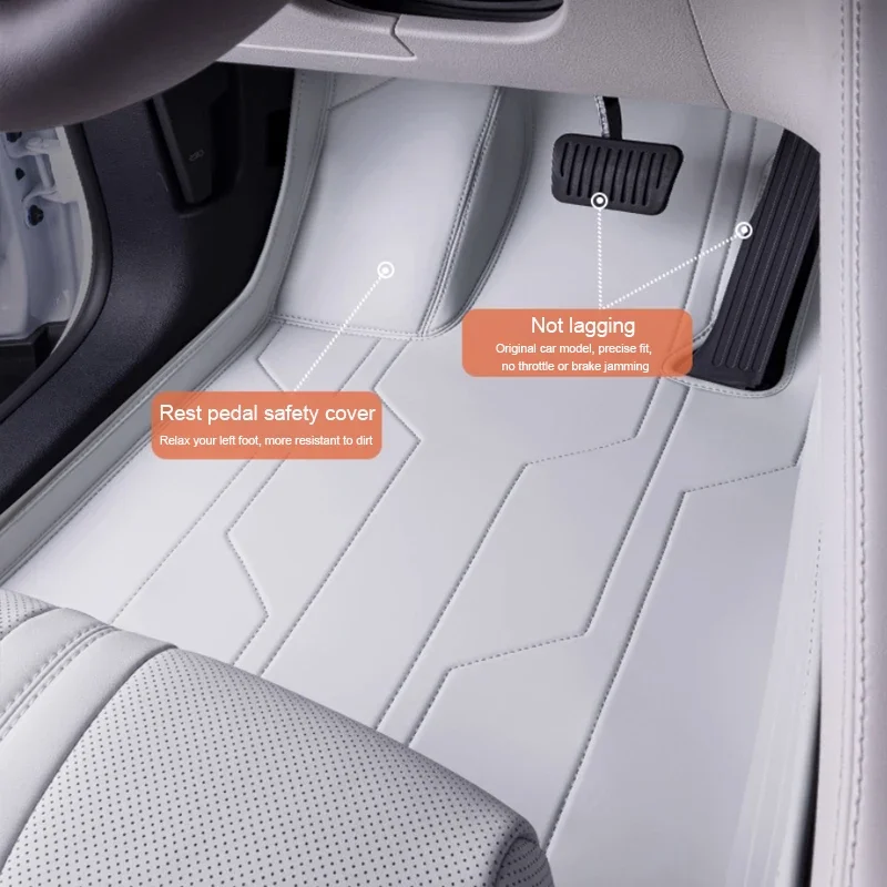 

For BYD SONG PLUS SEALION 6 SEAL U 2023-Present Custom Nappa Leather Car Foot Protect Mat Luxury Waterproof Floor Pad Accessory