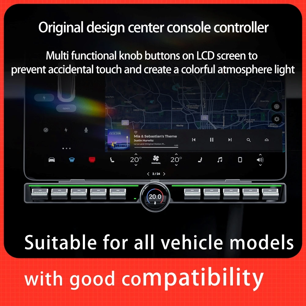 Multi-function Center Console Controller Physical Button for Tesla Model 3 Y 16-24 Assistant Keypad Accessories Intel/AMD System