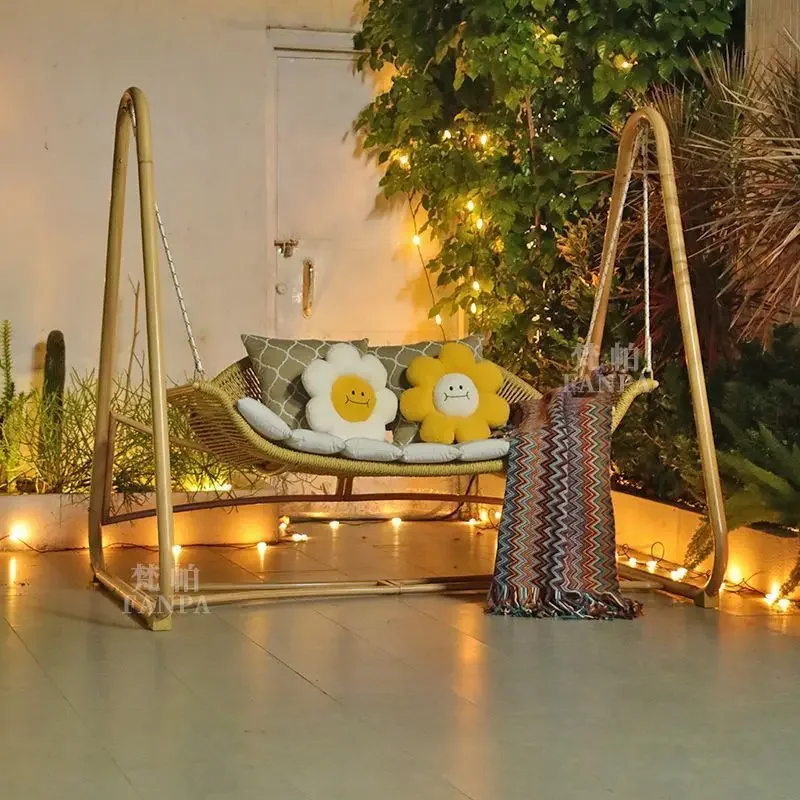 

Outdoor Swing Hanging Chair Garden Courtyard Balcony Leisure Cradle Chair Double Indoor Hanging Basket Swing