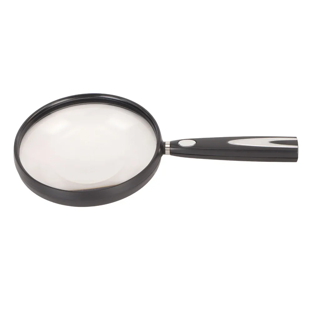 

1.5X Magnification Handheld Magnifying Glass ABS Plastic Non-Slip Handle Magnifying Glass Black Handheld Reading Magnifier