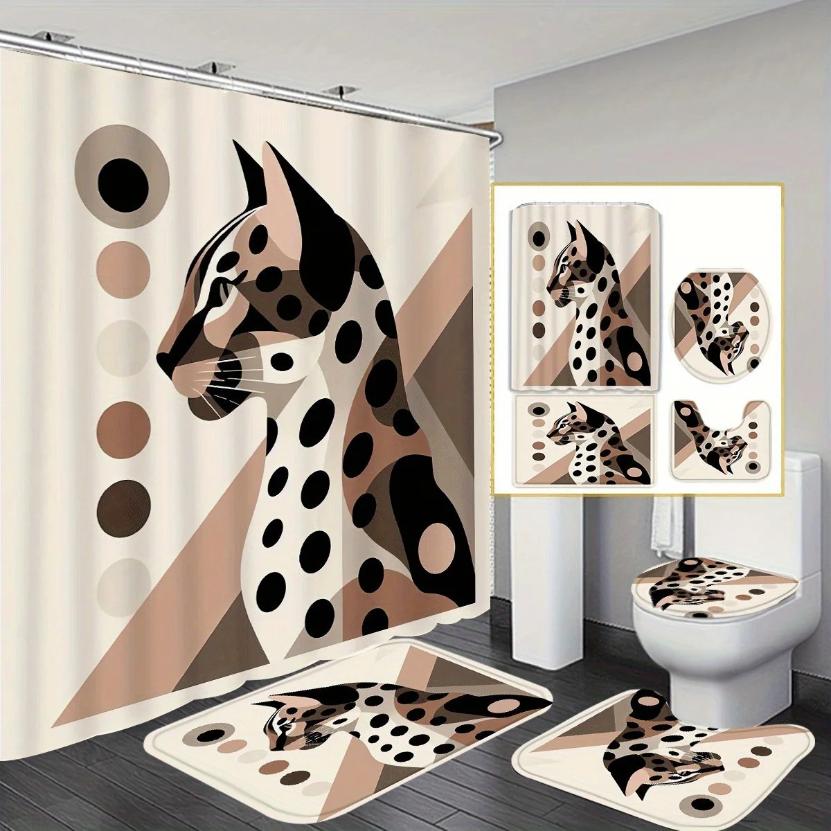 

Cute Cartoon Duck Shower Curtain Polyester, Washable, for Multi-style Bathroom Shower, Home Decor Ornaments with 12 Hooks