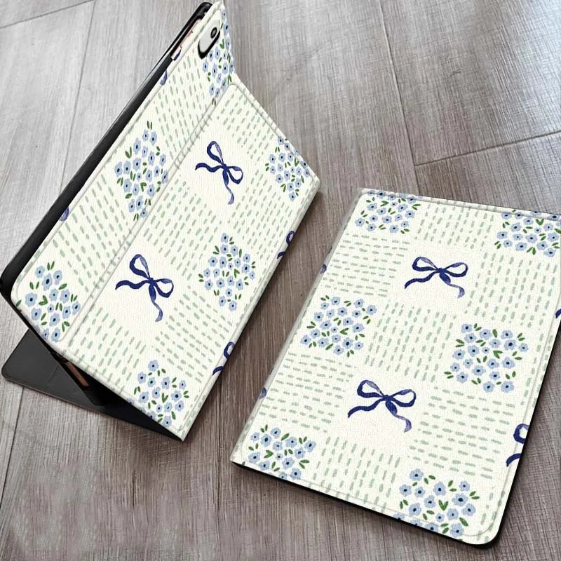 

Bow Retro Elegant Pattern For iPad Pro 7 8 9 Gen 2 11 13 5th 6th 10th 11th M5 M4 12.9 10.9 10.2 Inch 2024 2025 Tablet Case