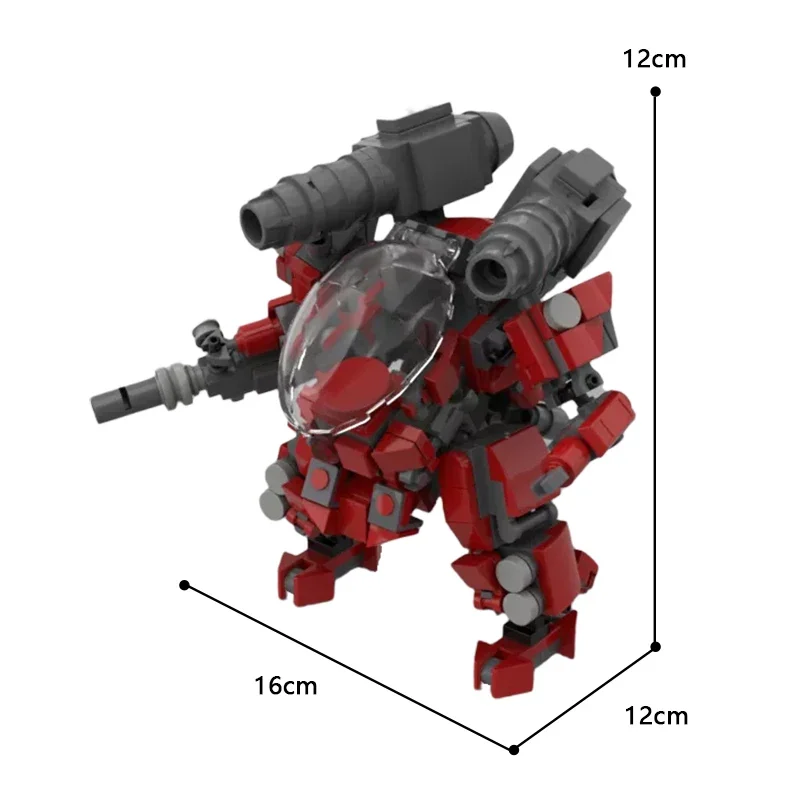 MOC-31979 High Tech Combat Robot Building Blocks Kit Alpha AF02 Impact Fire Reloaded War Mecha Model DIY Kids Puzzle Toys Gift