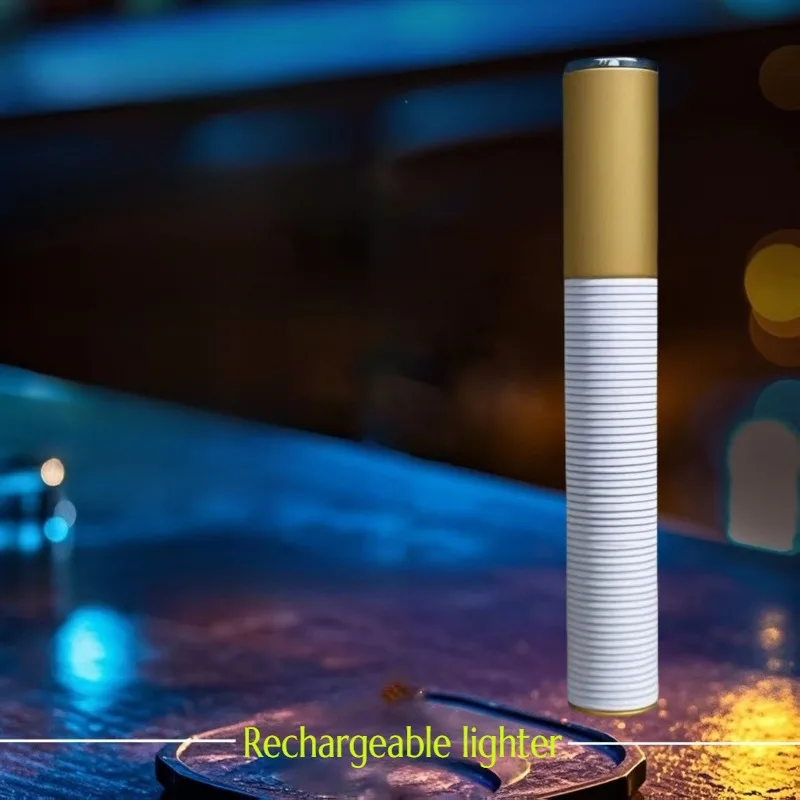 Charging Lighter Blow Air Ignition Outdoor Carrying Windproof Cigarette Lighter Electronic Mobile Men's Smoking Accessories