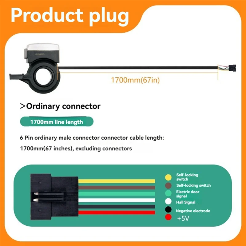 حار! الإبهام دواسة الوقود قبضة 160 مللي متر الذاتي قفل التبديل ل 22.3 مللي متر المقود ل سكوتر كهربائي #6