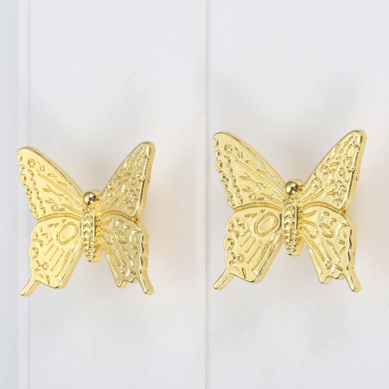 2Pcs Butterfly Shape Furniture Handle Zinc Alloy Vintage Kitchen Cabinet Knobs Dresser Drawer Cabinet Pulls Drawer Home Decor