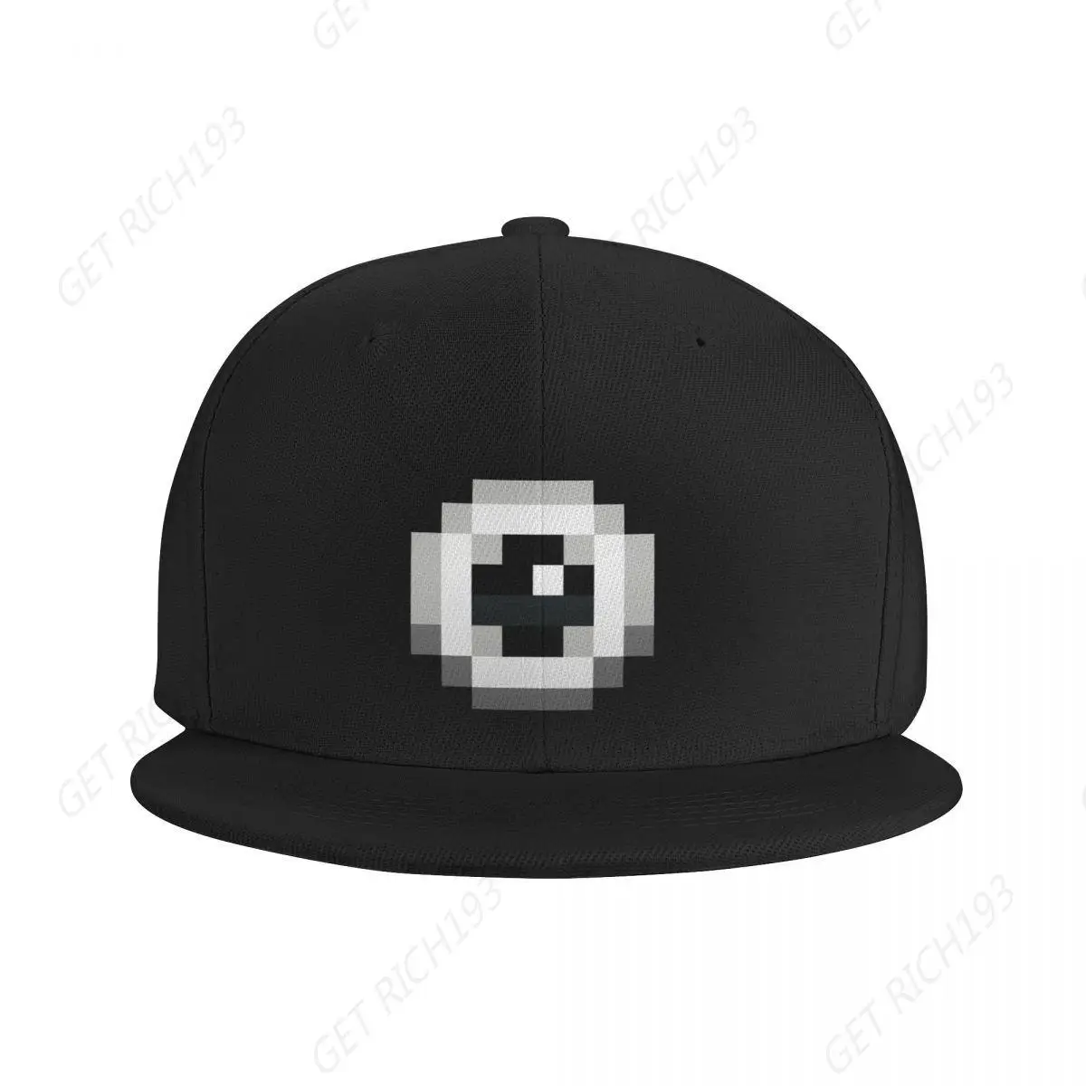 Gothic Pixel Eye Halloween Baseball Cap Black Hood Fashionable Foam Party Hats Men'S Hat Women One Size