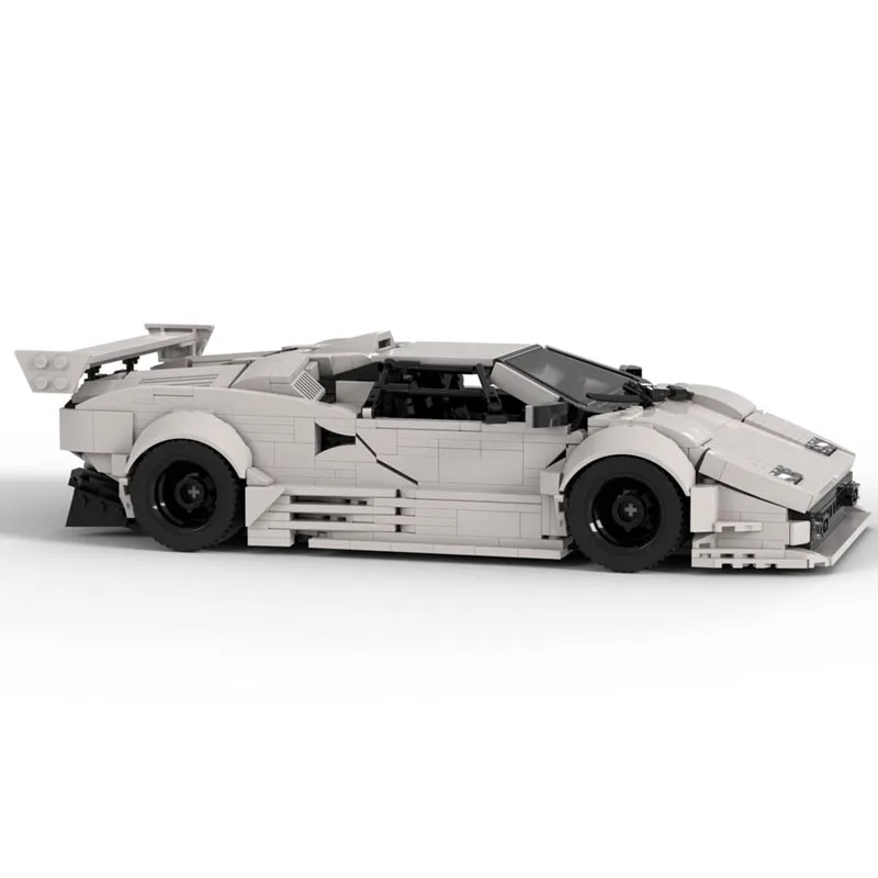 New Technical Series MOC-187814 Countach Liberty Walk Style Hypercar Super Racing Car Model Building Blocks Toys Birthday Gifts