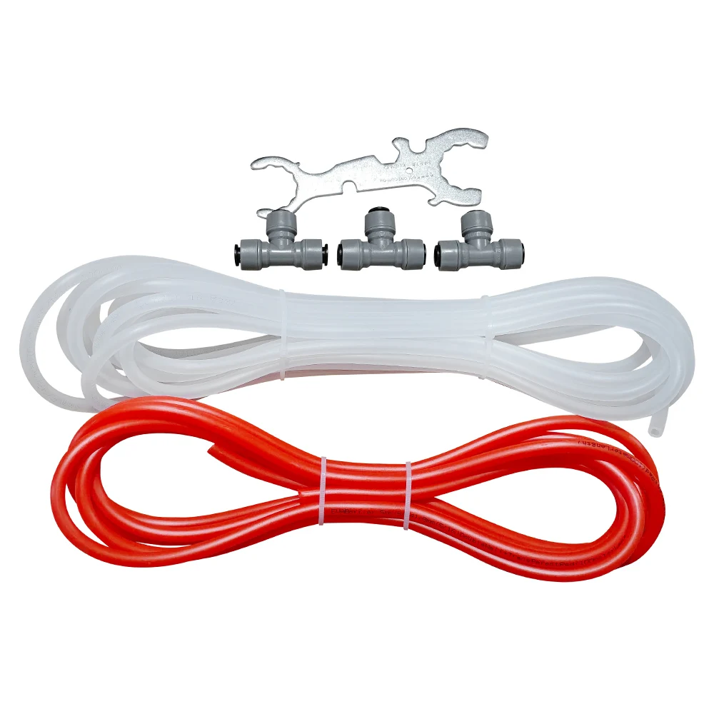 Kegland 4 Zapf hähne Eva Bier Linie Set mit Klemmen, 7 in 1 Schraubens chl üssel und 3 x duo tight T-Stück (für Schrift Kit) Bier Haus brauen – Detail 3