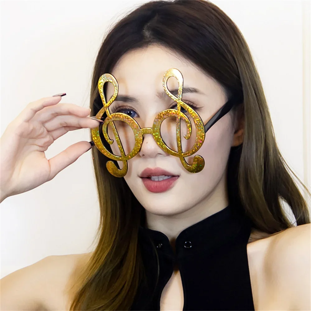 

Music Carnival Party Funny Glasses Bar Atmosphere Dance Dress Up Photo Props Note Glasses Birthday Party Cosplay Eyewear Gifts