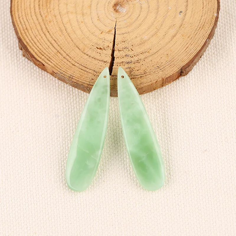 

AAA+- B&F Green Aventurine Earring Beads for Jewelry Making, Handmade Natural stones beads, Stones for jewelry Making Supplies