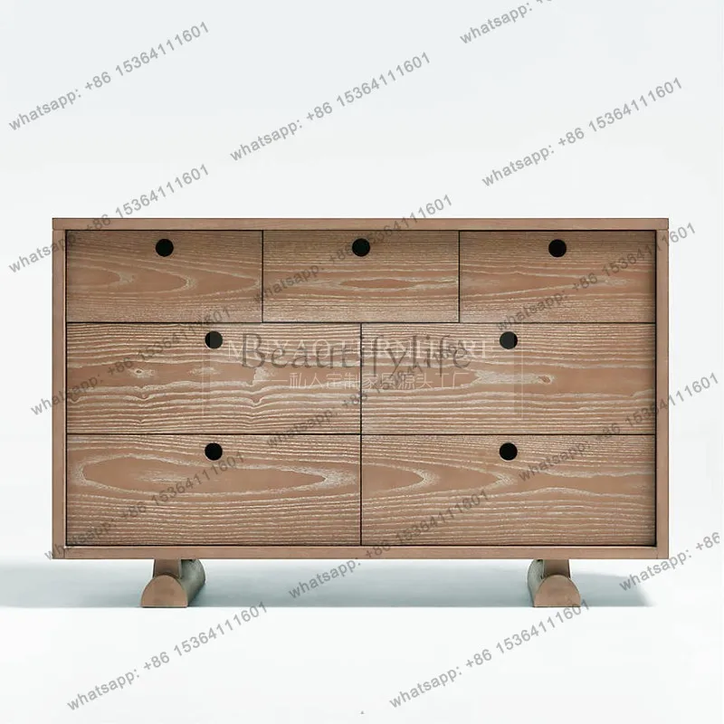 Solid Wood Bedside Storage Sideboard Entryway Cabinet