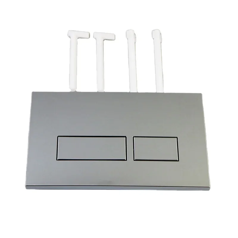 

Квадратная серебряная панель для смыва унитаза, настенная подвеска для мытья, двойной смыв, кнопка