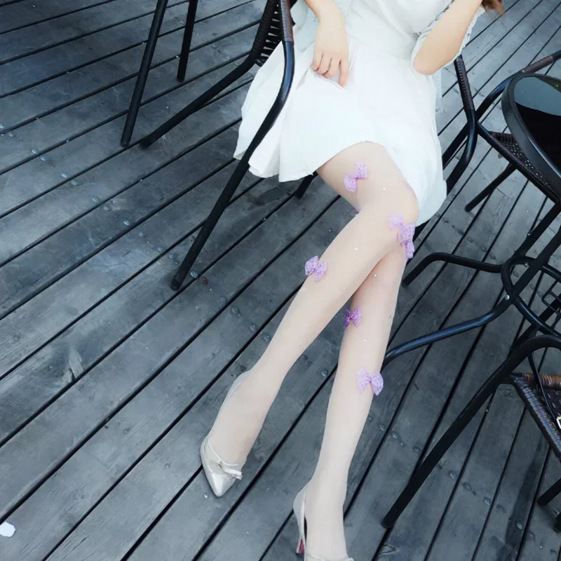 1pcs Butterfly-shaped Non-garter Flowers Cut Stockings Pantyhose At Will