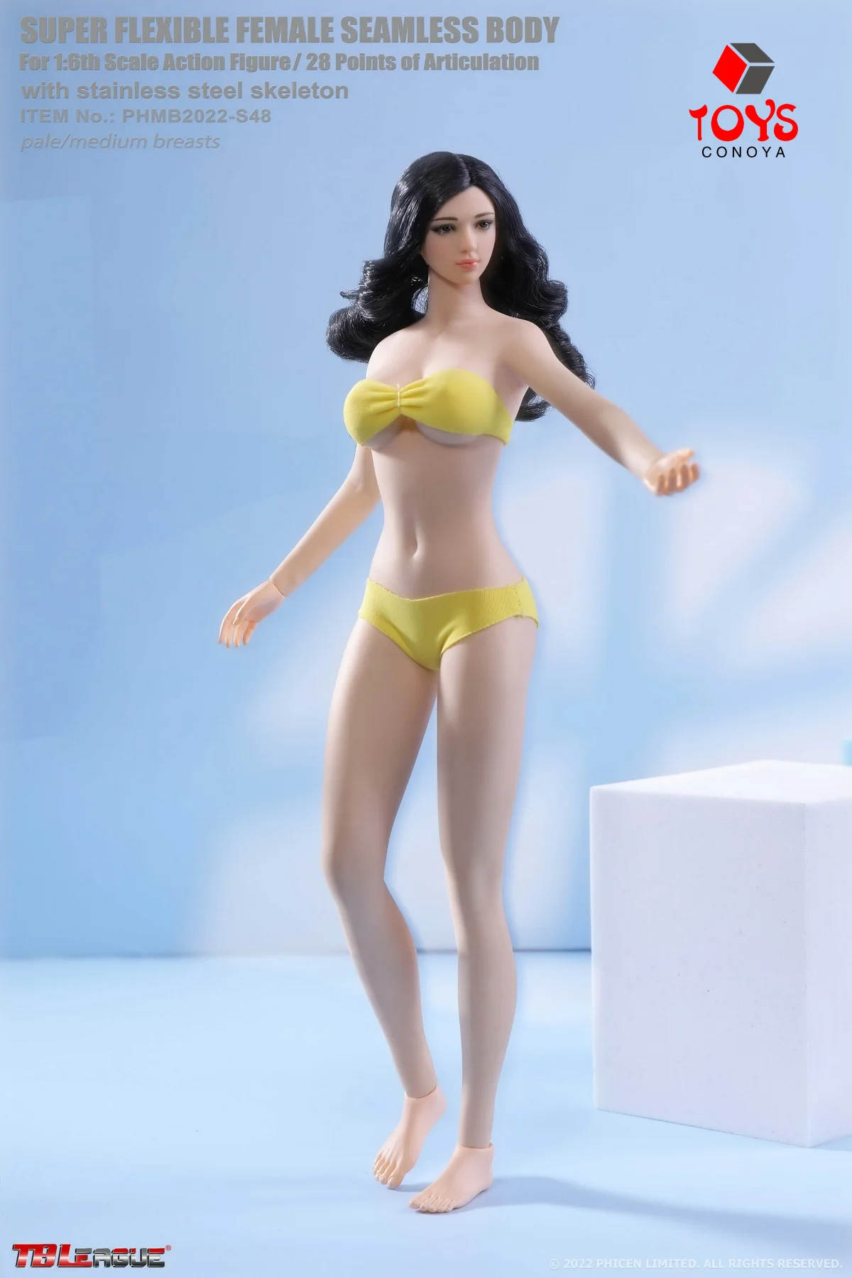 TBLeague Phicen S48 S49 S48A S49A 1/6 Super-Flexible Female Seamless with Detachable Feet Hand Pale Suntan Action Figure Doll