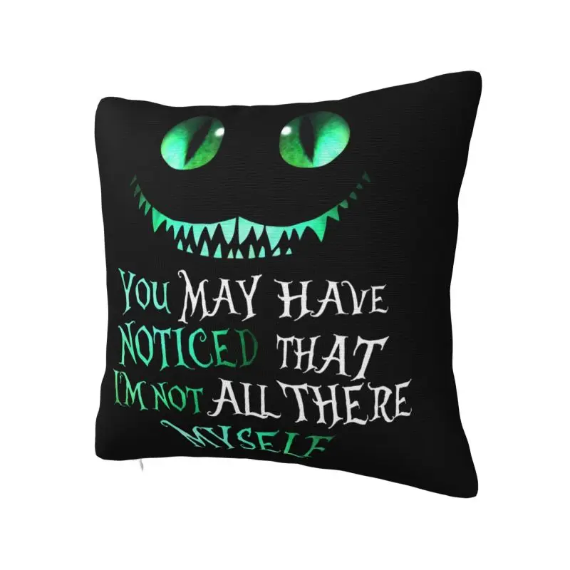 Funny Cheshires Cat Throw Pillow Case 40*40cm Sofa Cushion Cover Square Polyester Pillowcase Double-sided Printing