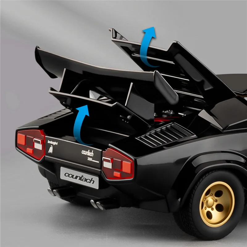 1:32 Countach LP5000s Legering Sportwagen Model Diecasts Metal Track Racewagen Voertuigen Model Simulatie Geluid Licht Kinderen Speelgoed Gift