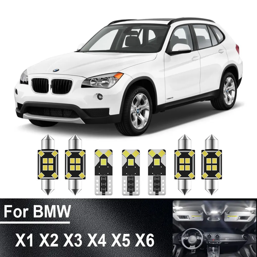 

Vehicle Canbus No Error LED Interior Dome Map Trunk Light Bulb Kit For BMW X1 E84 F48 X2 F39 X3 E83 F25 X4 F26 X5 E53 E70 X6 E71