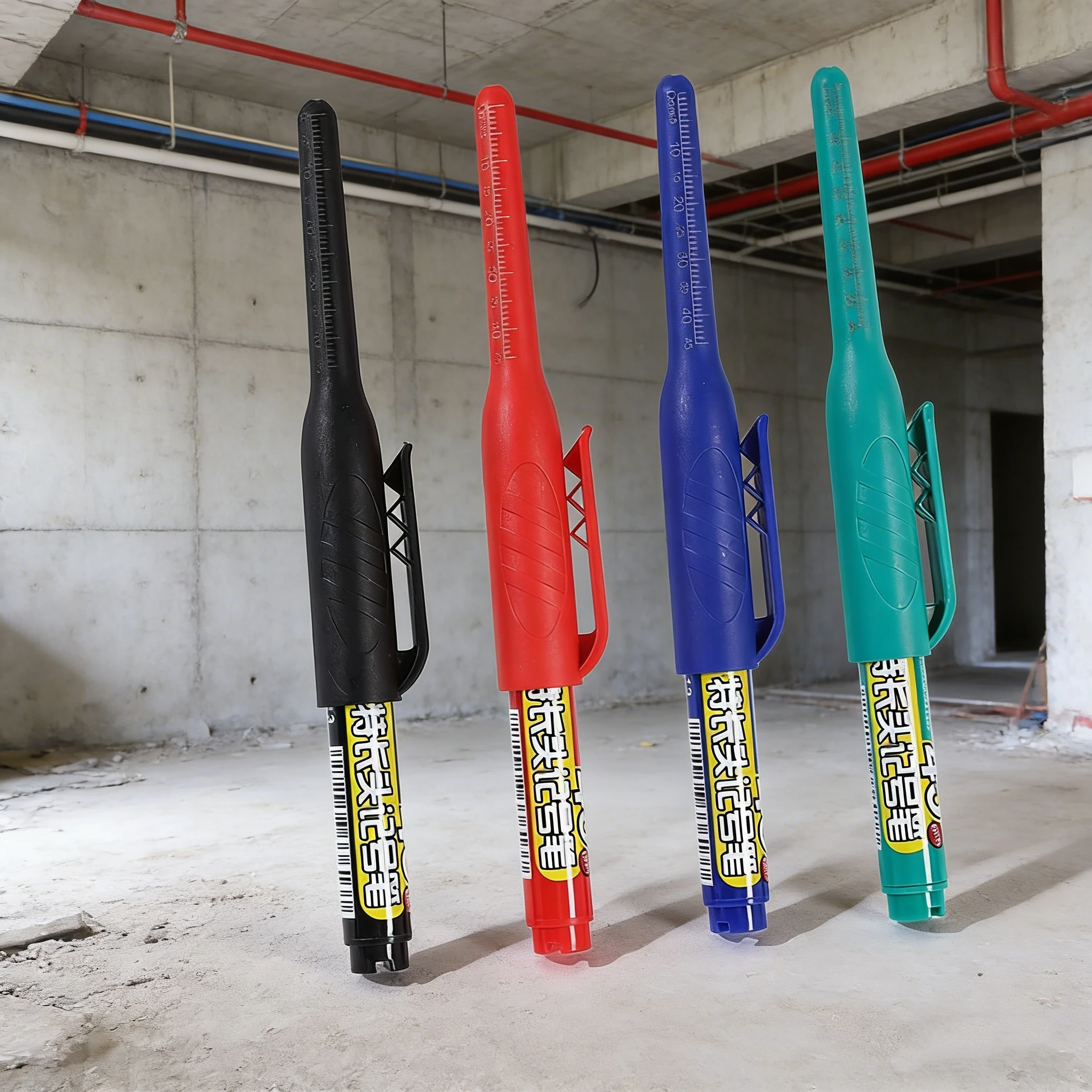

1-6Pcs 45mm Waterproof Long Head Nib Deep Hole Markers Pen Tile Carpenter PenMulti-purpose for Woodworking Black/Blue/Red Ink
