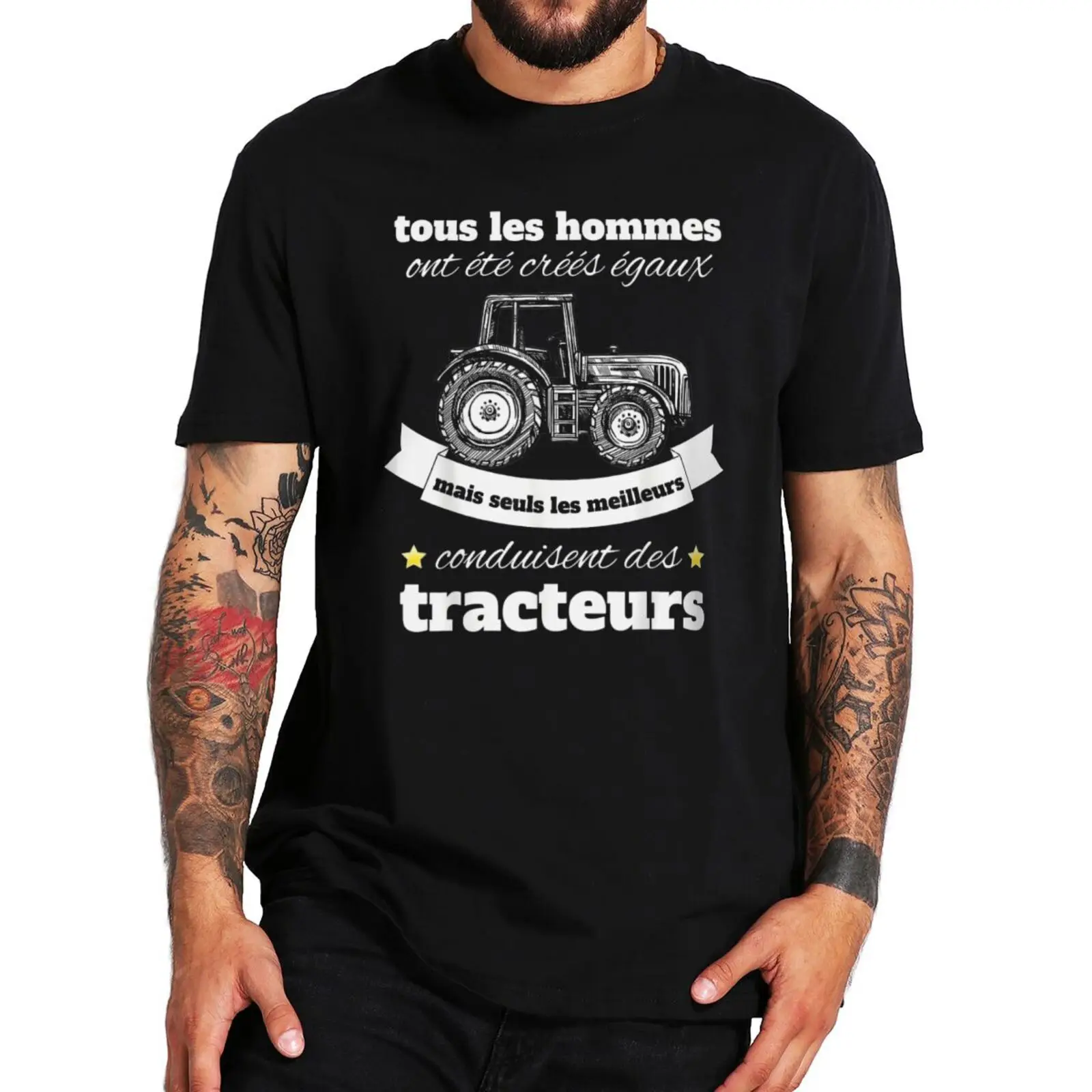 The Best Driving Tractors T-Shirt Funny French Sayings Tractor Lovers Farm Gifts Men Clothing Summer Soft Cotton T Shirts