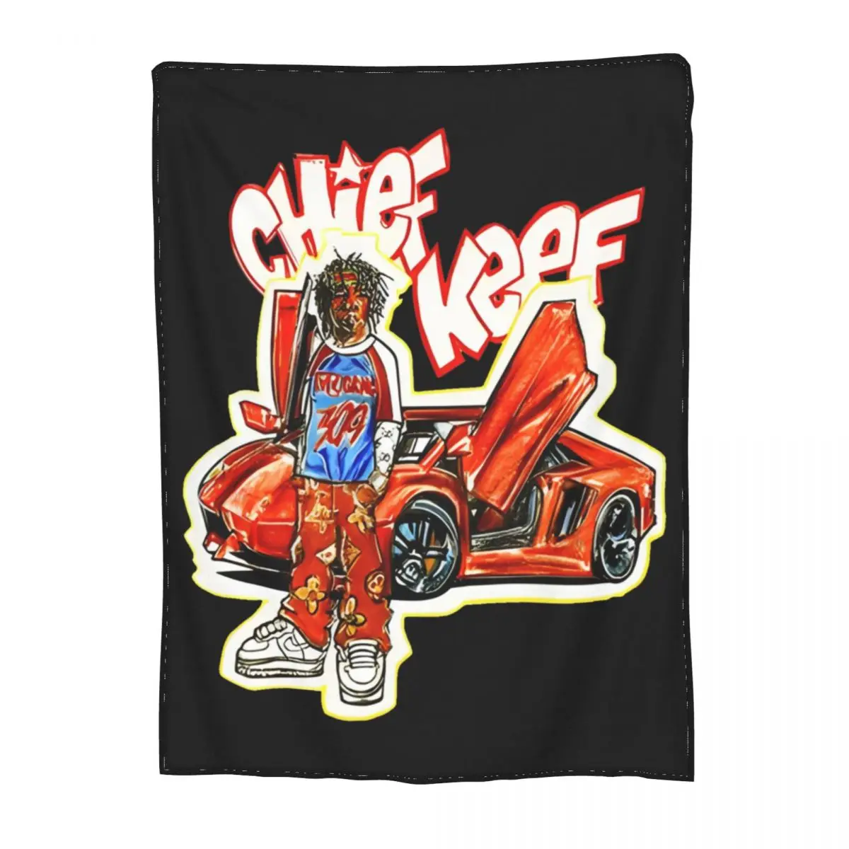 Chief Keef Hip Hop Rapper Blankets Fleece Summer Relax Lightweight Throw Blanket for Sofa Outdoor Quilt