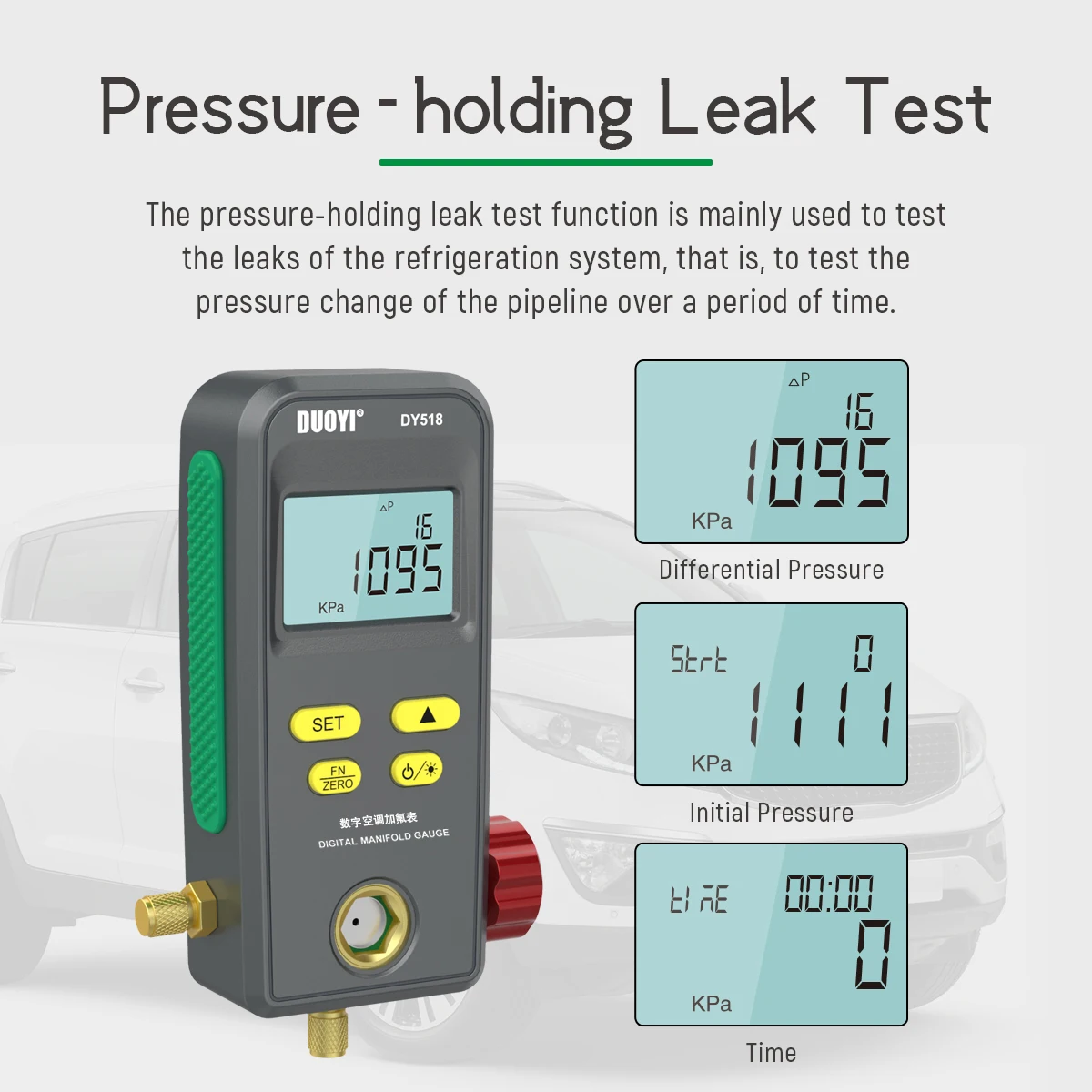 Refrigerant vacuum gauge Pressure detection of refrigerant operating conditions Maintenance Pressure Gauge for Air Conditioner