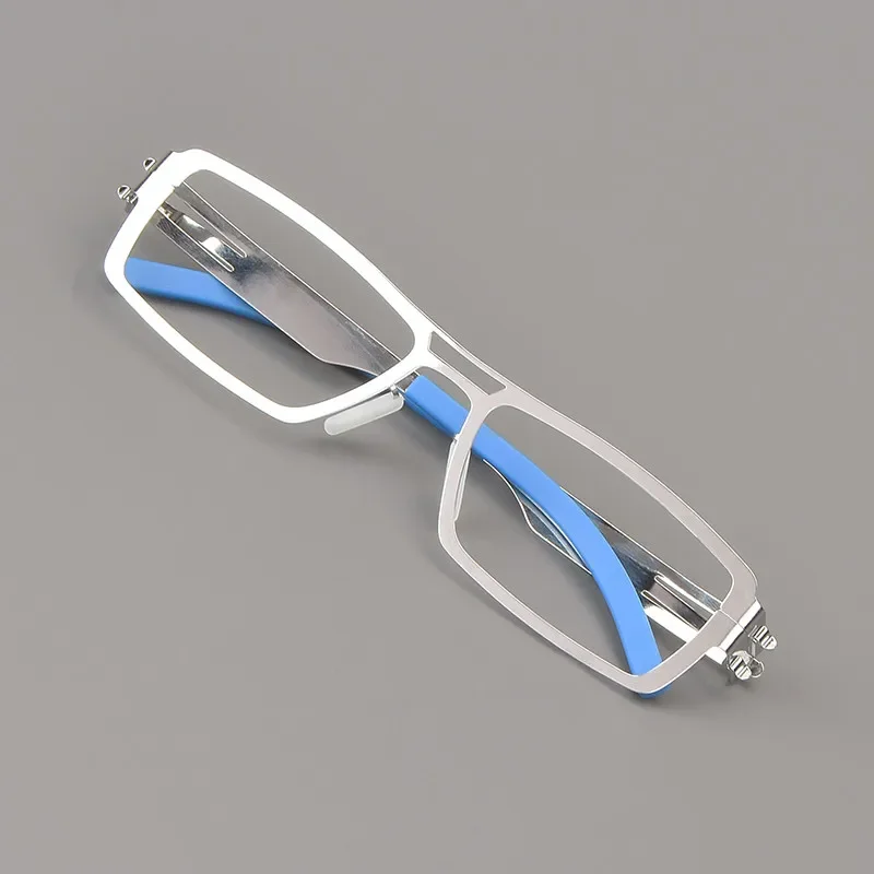 New Germany Screwless Men Square Glasses Frame Ultralight Business 1173 Eyeglasses Fashion Designer Eyewear Frame Spectacles