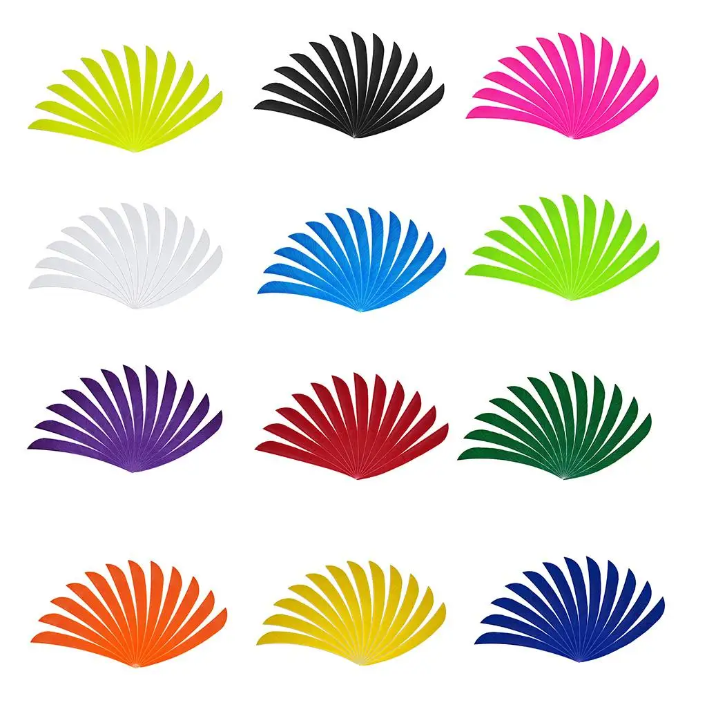 

12 шт., перья для стрел для стрельбы из лука, 4-дюймовые перья для лука, 15 x 10 x 0,5 см