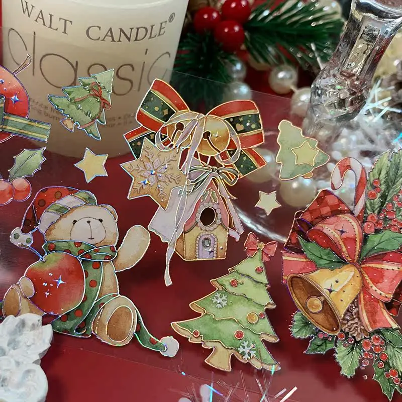 Christmas Creative Cartoon Washi PET Tape - Decorative Sticker for Journal Scrapbooking Craft