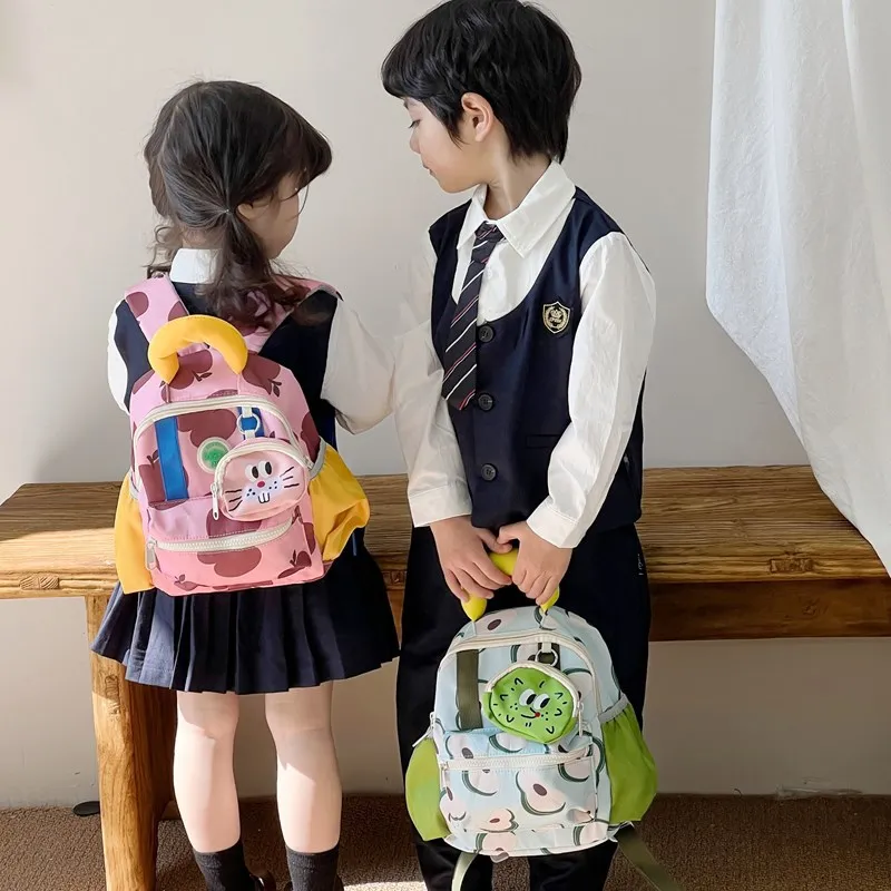 Cute Kids School Bag for Girls Boys Cartoon Primary Children School Backpack Portable Kindergarten Child Travel Bag