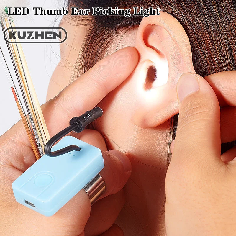 Ear Light Pick Thumb Tuning Earpick Supplies Picks Cleaner Lamp Rechargeable Flashlight Led Cleaning Wax Hammer Mallet Piano