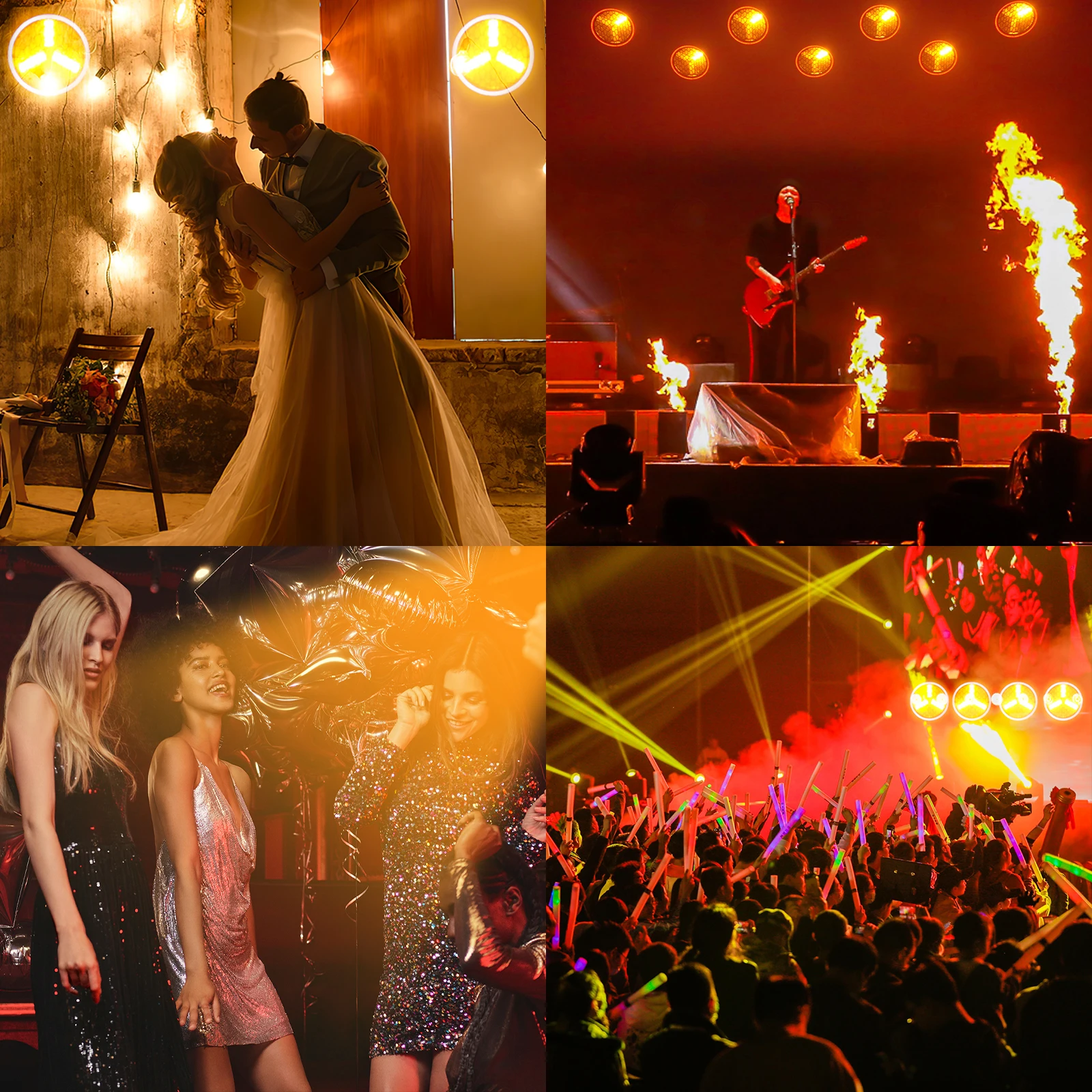 2/4PCS Stage Retro Lights COB LED Par Lights RGB Stage Effect Lighting DJ Party Lights for Concert Theater Live Show Bar Club