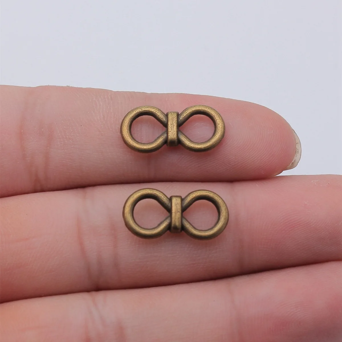 WYSIWYG 10pcs 9x19mm Double Ring Connector Connector Charms For Jewelry Making 2 Colors Jewelry Accessories