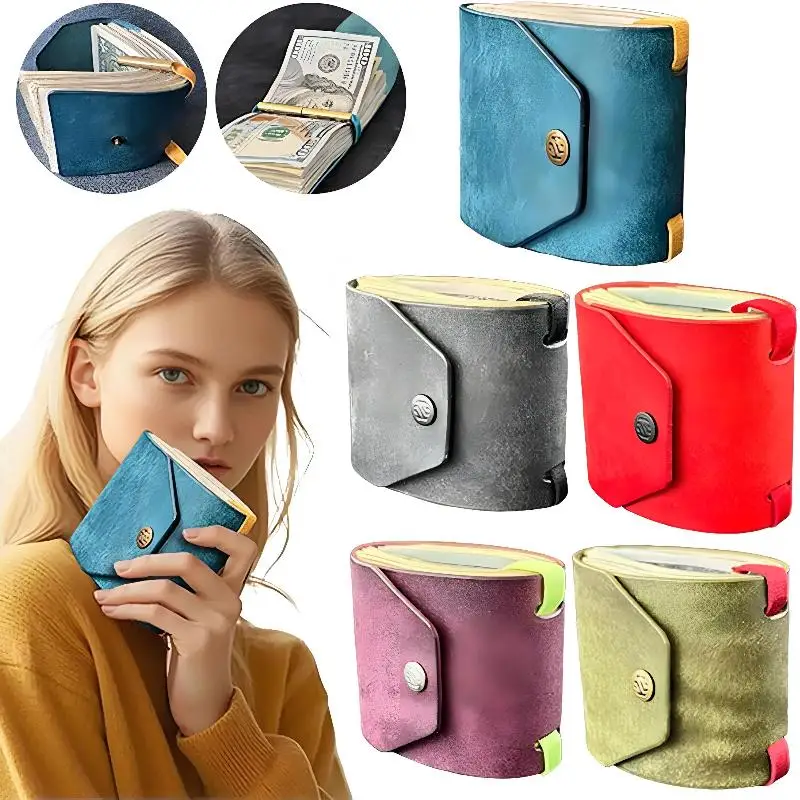 Leder-Geldbörse Organizer, Die Cash-Wrap-Geldbörse, Praktischer Schnellzugriff-Geldhalter, Kleine Kompakte Luxus-Taschengeldbörse – Detail 1