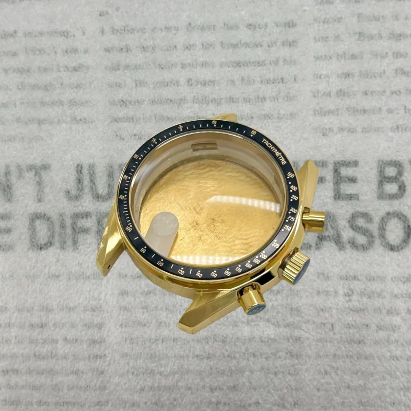 

Multifunctional 39.7mm Speedmaster Watch Case for OMG VK63 Quartz Movement Watch Parts 20mm Silicone Strap Stainless Steel Strap