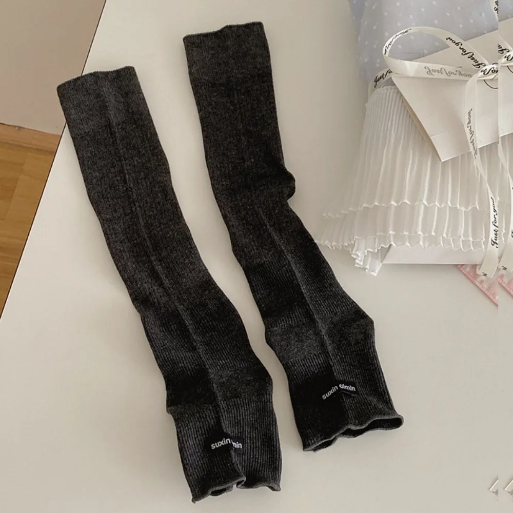 

Fashion Cotton Leg Warmers Breathable Solid Color Women Long Socks Thin Knee Socks Lolita Style
