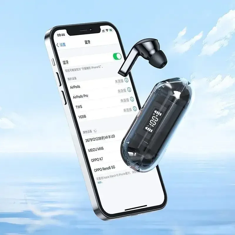 Neuer tm20 kabelloser tws Bluetooth-Kopfhörer mit LED-Display Touch Noise Cancel ling Ohrhörer Sport musik Spiel Headset wasserdicht