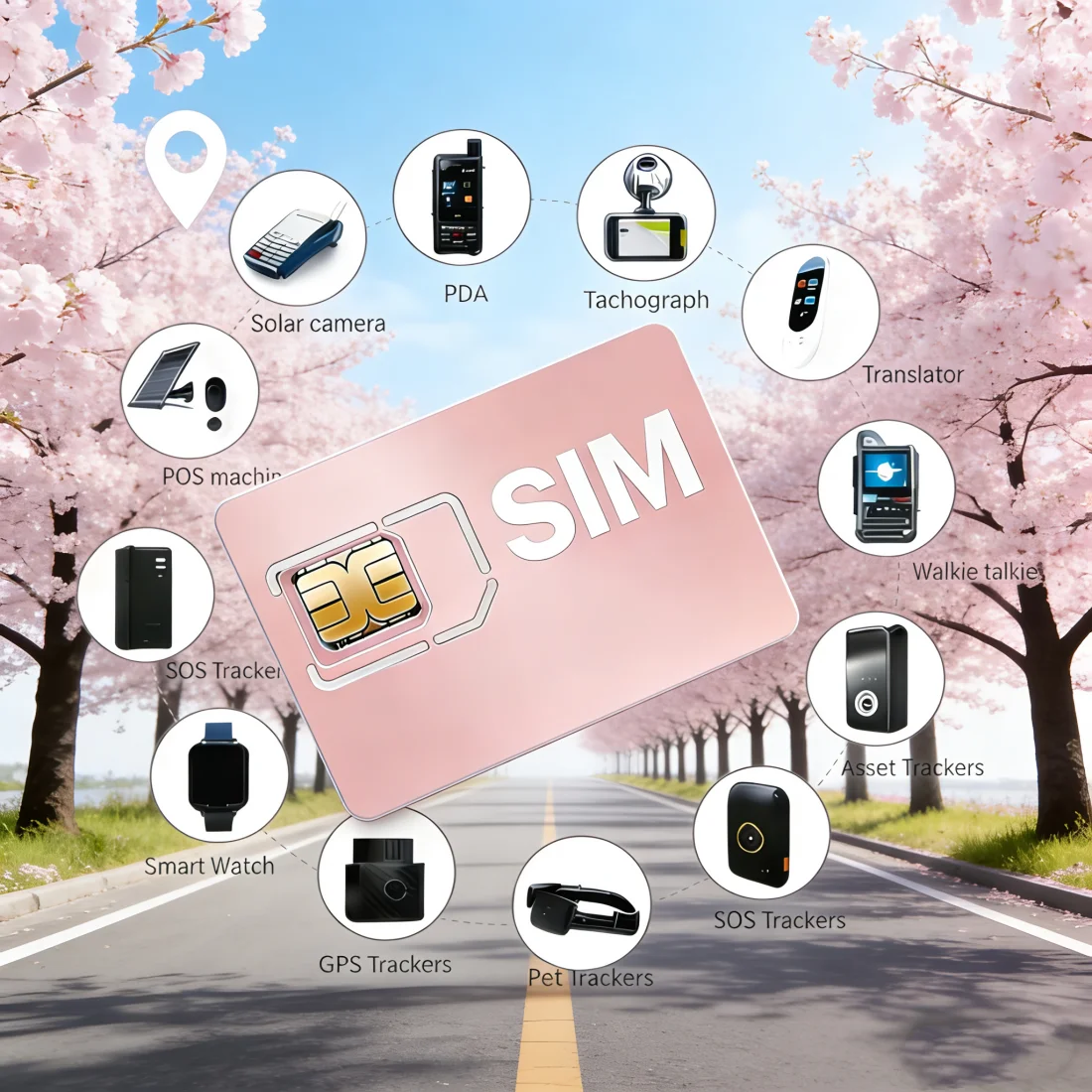 Carte SIM pour Traceur GPS Amérique du Nord 2G/3G/4G Données IoT Sans Contrat 360 Mo 360 Jours pour S20 C09 TK403