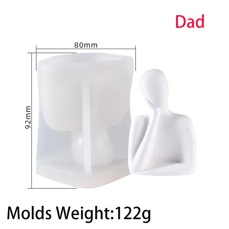 DIY Thinker Statue Silicone Mold 3D Nordic Art Abstract Human Body Plaster Ornament Mould Epoxy Resin Handicraft Mold Home Decor - Image 12