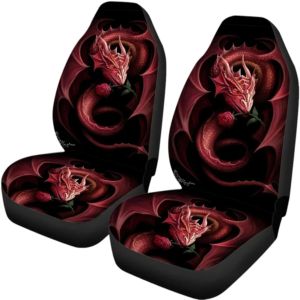 Cool Fashion Dragon Design Automobile Seat Cushion Useful Hand Washable Polyester Protective Covers for Most Vehicle