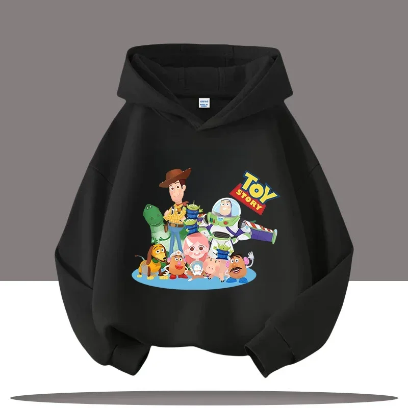 ملابس رياضية عصرية بأكمام طويلة من Disney Toy Story للأطفال للخريف والشتاء، سترة كاجوال مريحة فضفاضة بقلنسوة للشارع اليومي #2