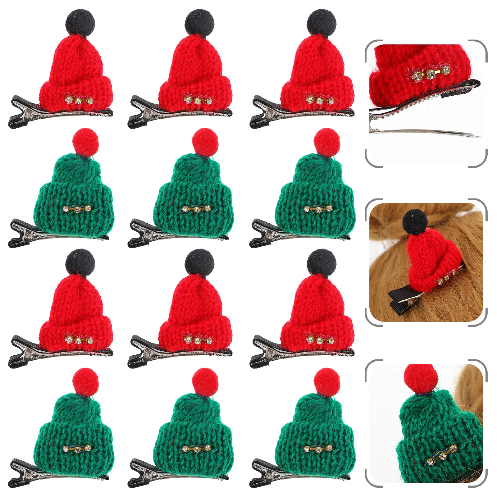 

Small Hat Hairpin Christmas Accessories Party Clips Xmas Style Little Hairpins Kids