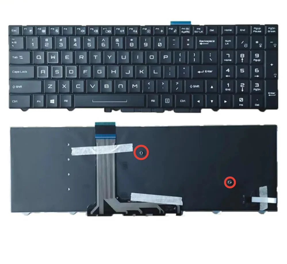 

XIN-US-Russian layout RGB Backlit Laptop Keyboard For Clevo P750 P751 P755 P770 P771 P775 P870 P750TMG P750TM1-G DM-G ZM RGB