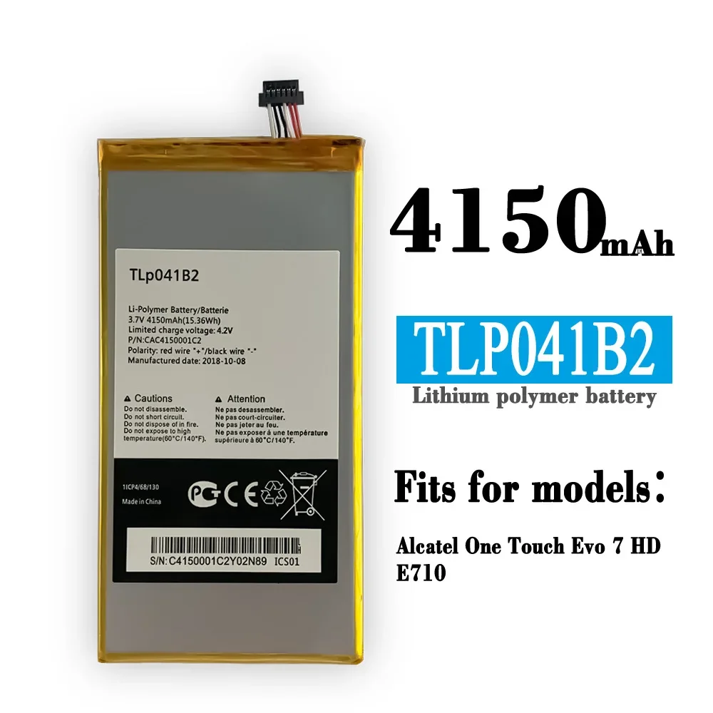 TLP041B2 For Alcatel High Quality Mobile Phone Battery 4150mAh Battery One Touch EVO 7 HD Batteries E710 Bateria