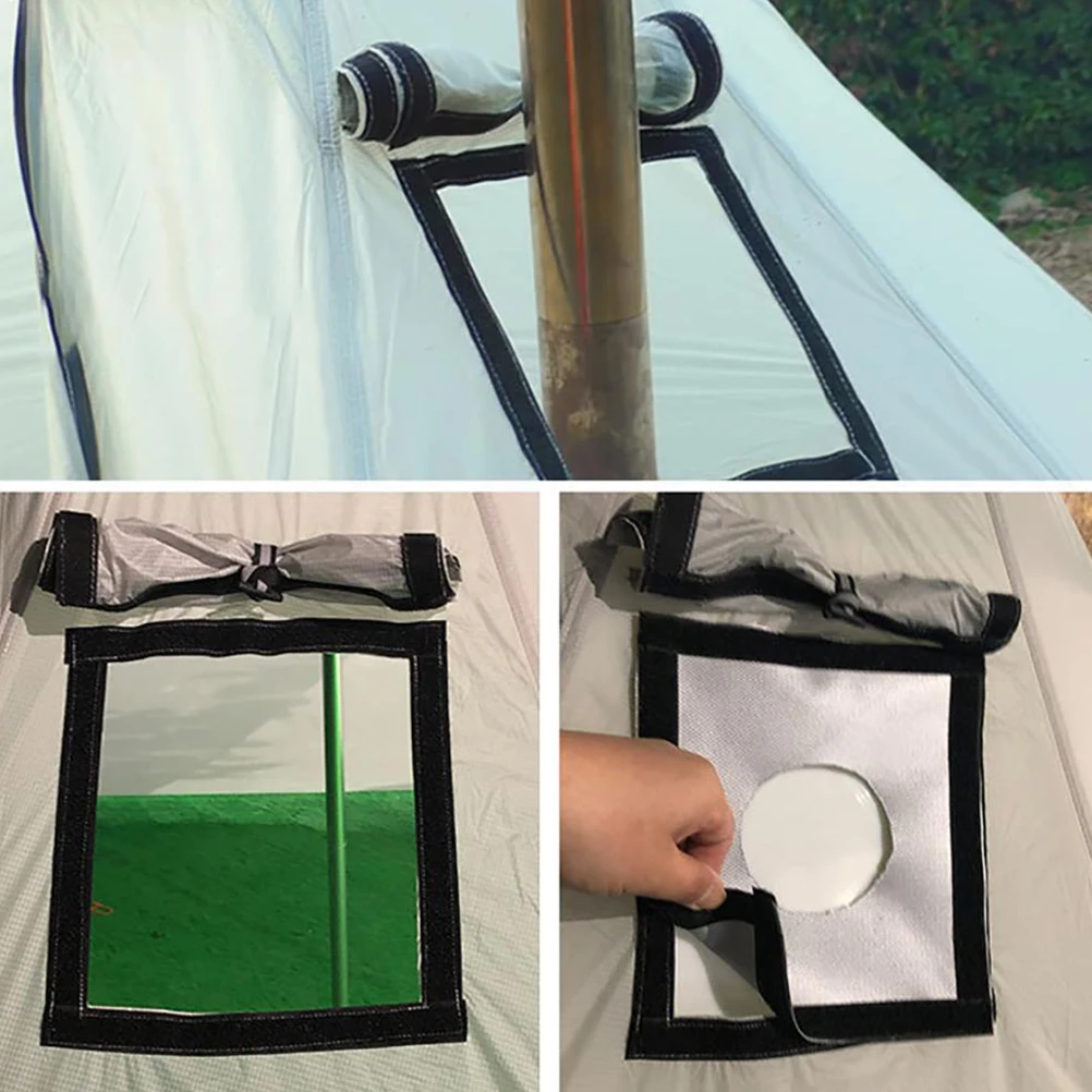 

Fireproof Chimney Protective Ring Tent Stove Jack for Firewood Stove Camping Supply Outdoor Accessory Chimney Protective Supply