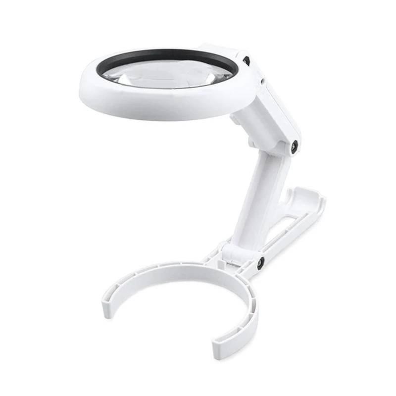 Portable Foldable Magnifier Magnifying Glasses With 8 LED Light 5X/11X Handheld Magnifier For Seniors Children Reading