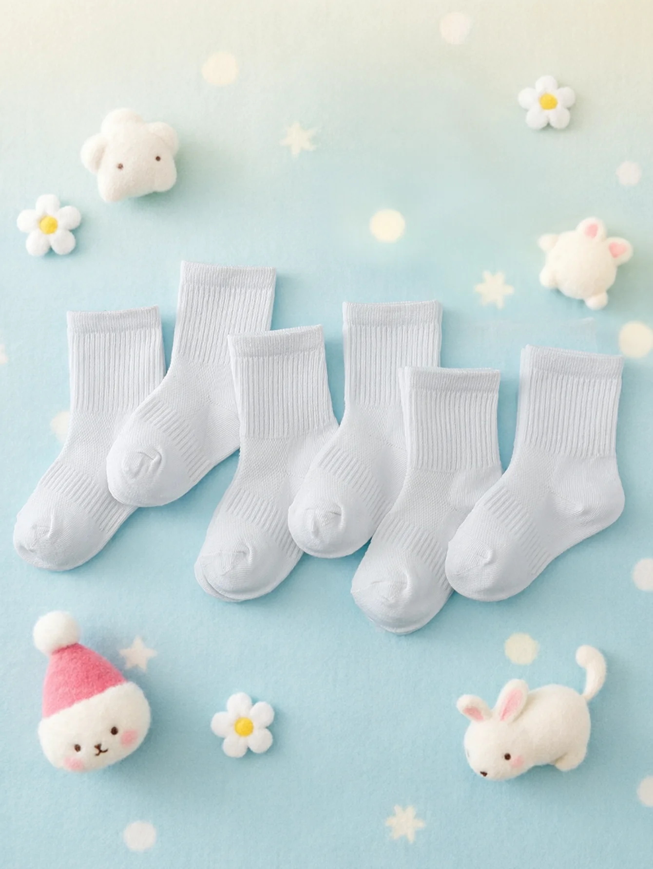 6 Paar Kinder-Sportsocken in Reinweiß, Bequem und Schlicht für Schulsport, Geeignet für Jungen und Mädchen