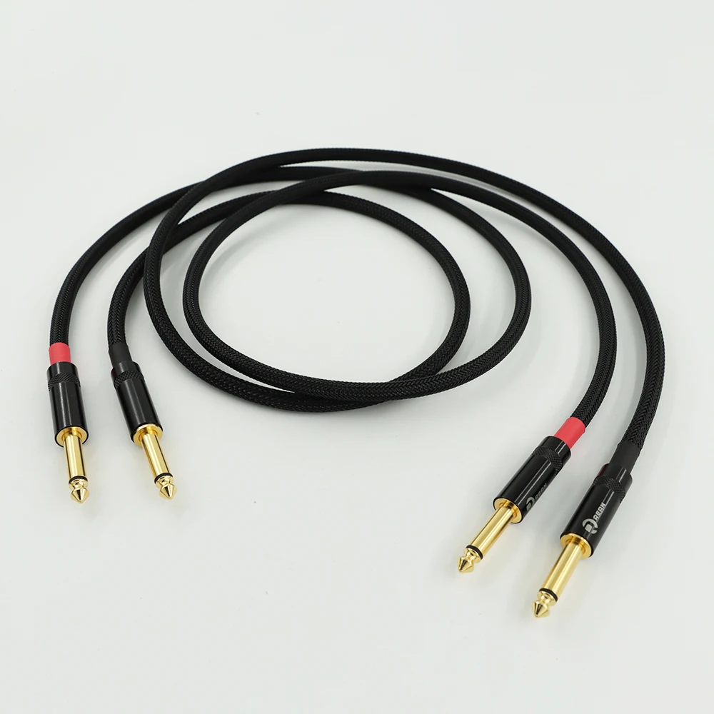 Carare audio cable 6.35 large two-core signal cable/gold-plated 6.5 large two-core plug TS/4N oxygen-free copper